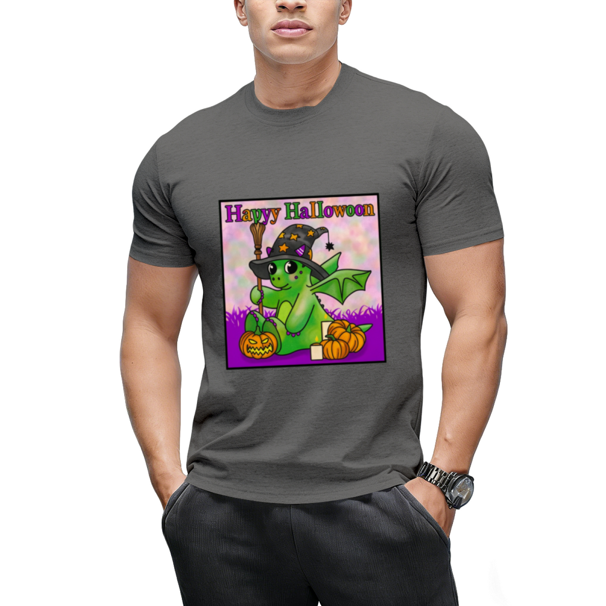 Happy Halloween says the little Halloween Dragon T-Shirt