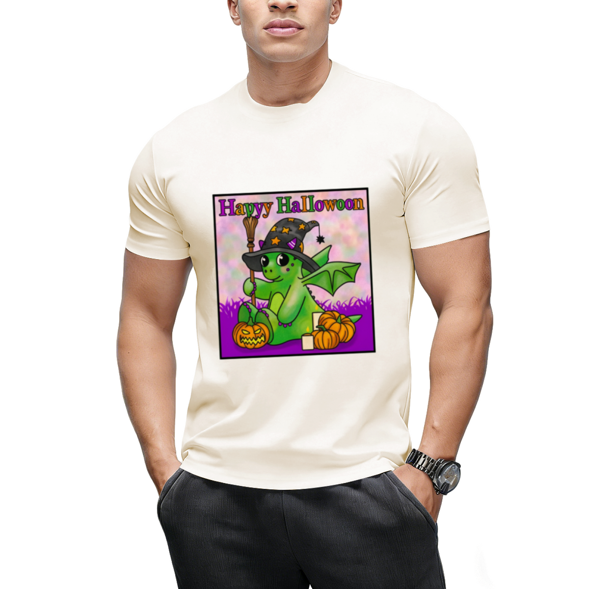 Happy Halloween says the little Halloween Dragon T-Shirt