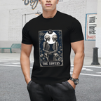 Goth Tarot Card The Lovers Skeleton Halloween Witch T-Shirt