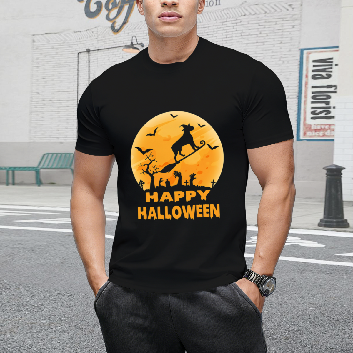 Boxer dog witch halloween T-Shirt