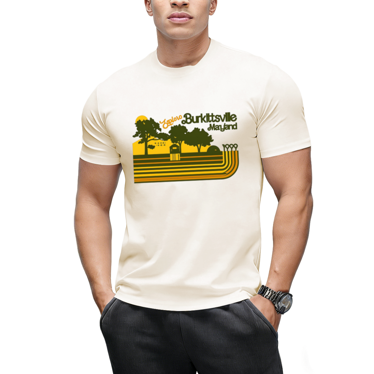 Explore Burkittsville _ Blair Witch Retro Stripe T-Shirt