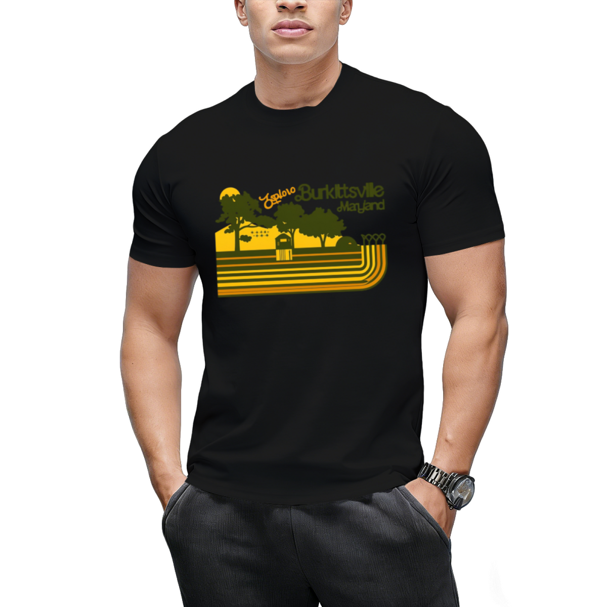 Explore Burkittsville _ Blair Witch Retro Stripe T-Shirt