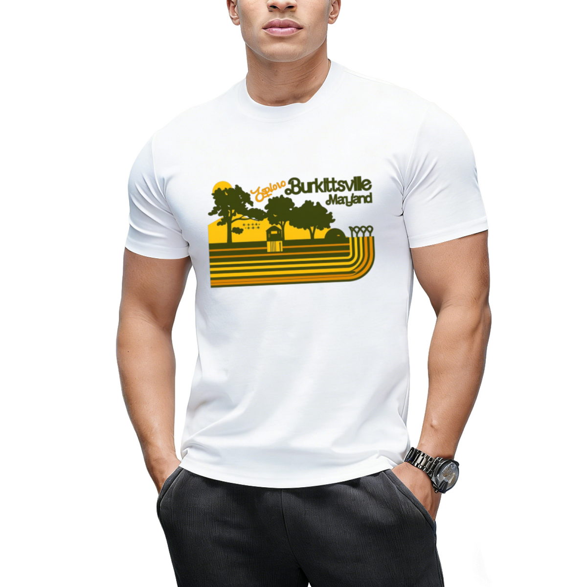 Explore Burkittsville _ Blair Witch Retro Stripe T-Shirt