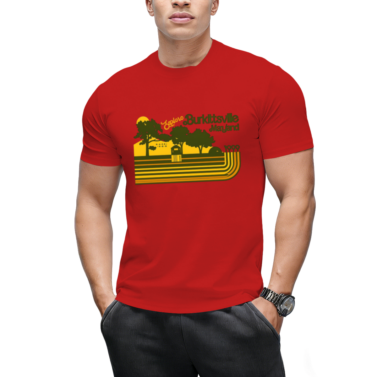 Explore Burkittsville _ Blair Witch Retro Stripe T-Shirt