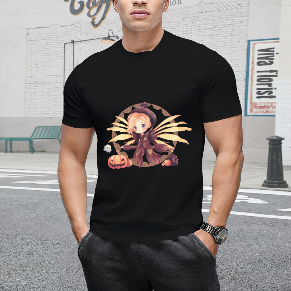 Cute Chibi Mercy Witch Painting T-Shirt