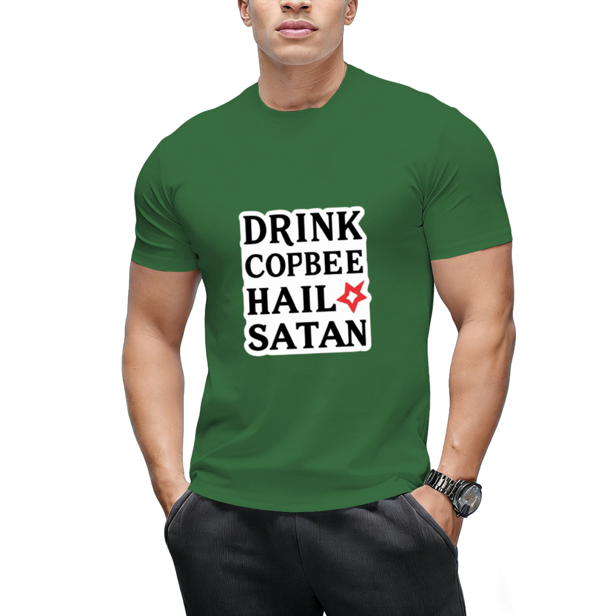 DRINK COFFEE HAIL SATAN T-Shirt