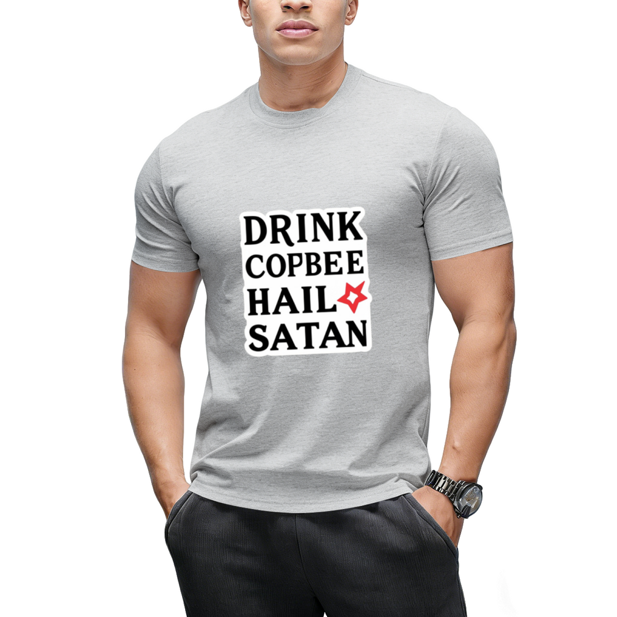 DRINK COFFEE HAIL SATAN T-Shirt