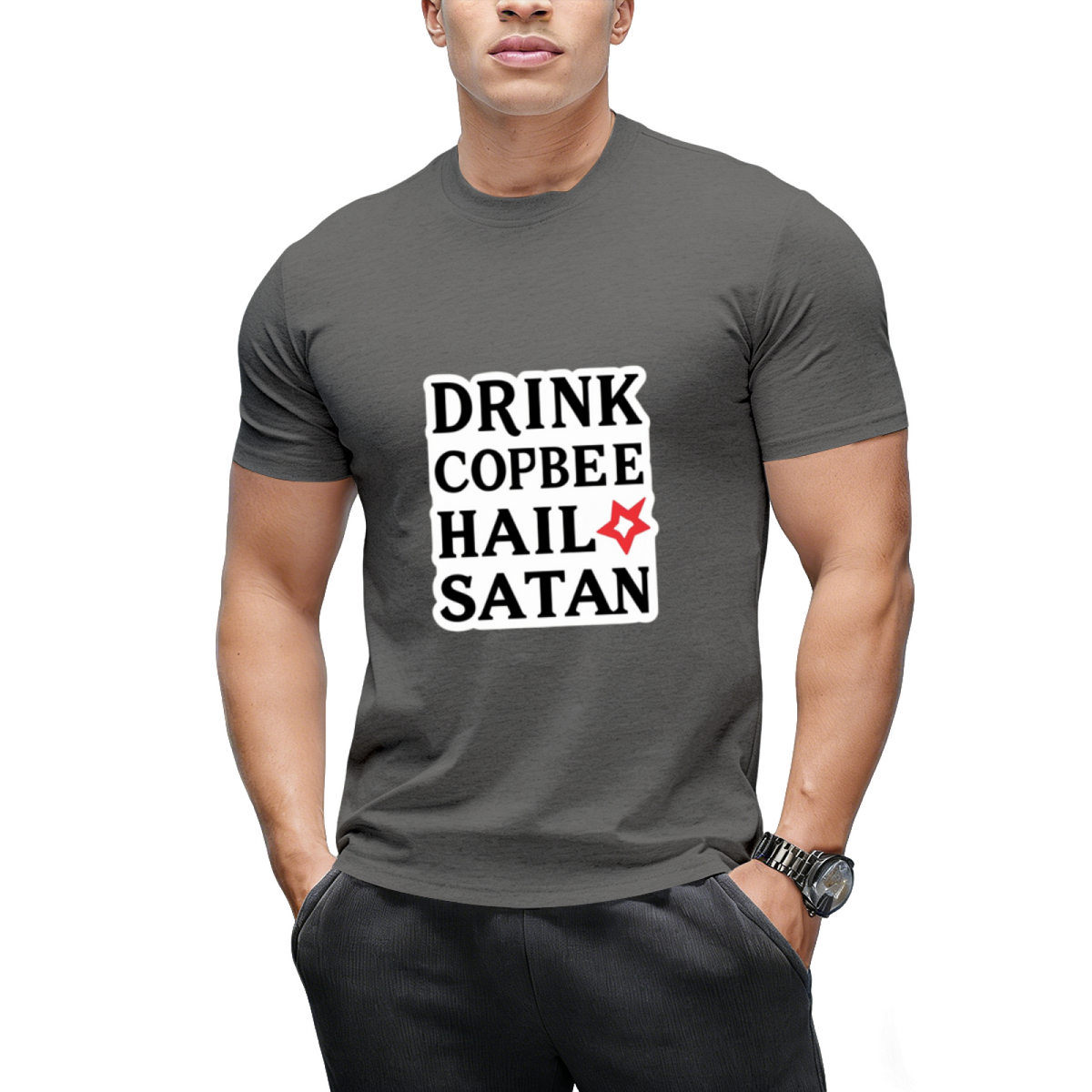 DRINK COFFEE HAIL SATAN T-Shirt