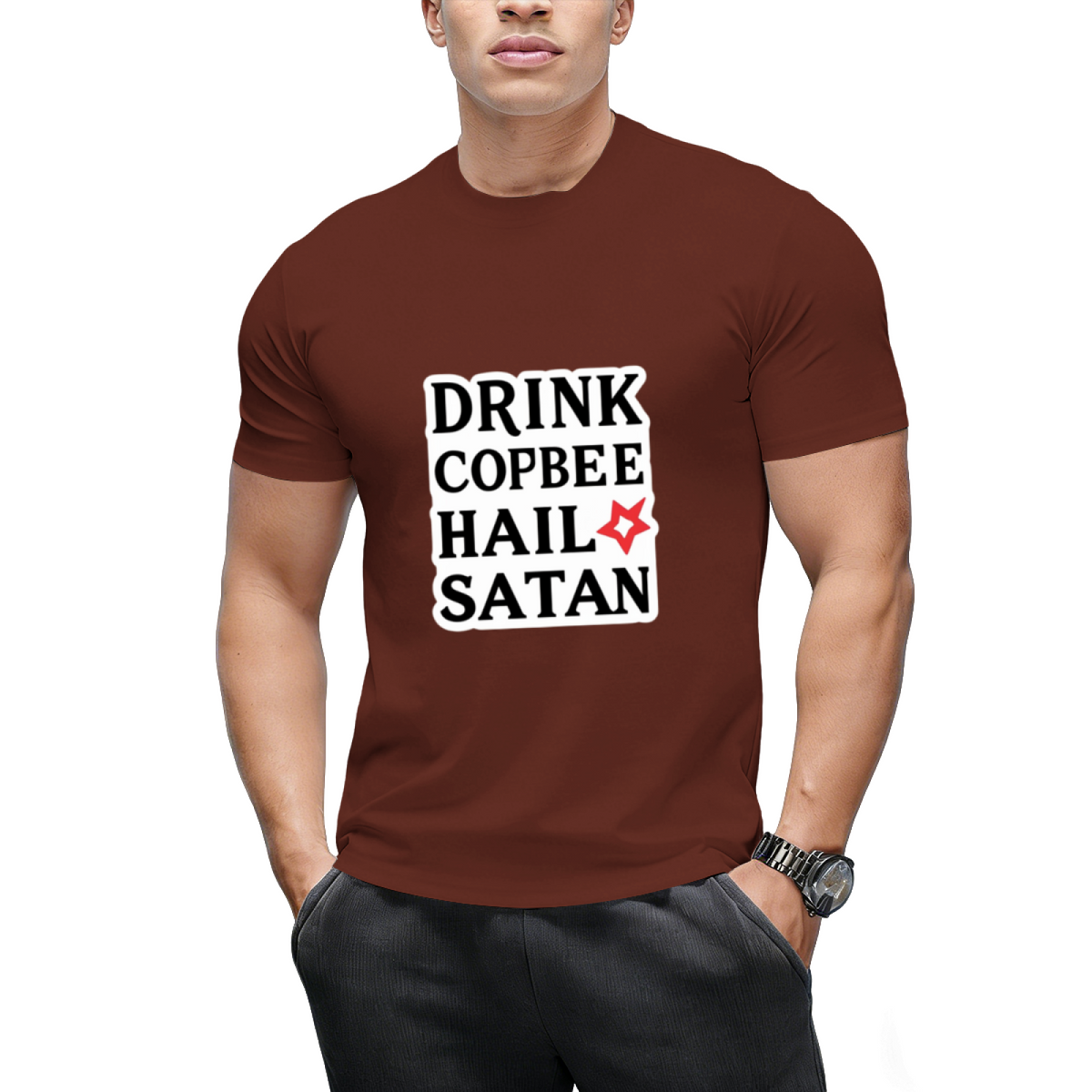 DRINK COFFEE HAIL SATAN T-Shirt