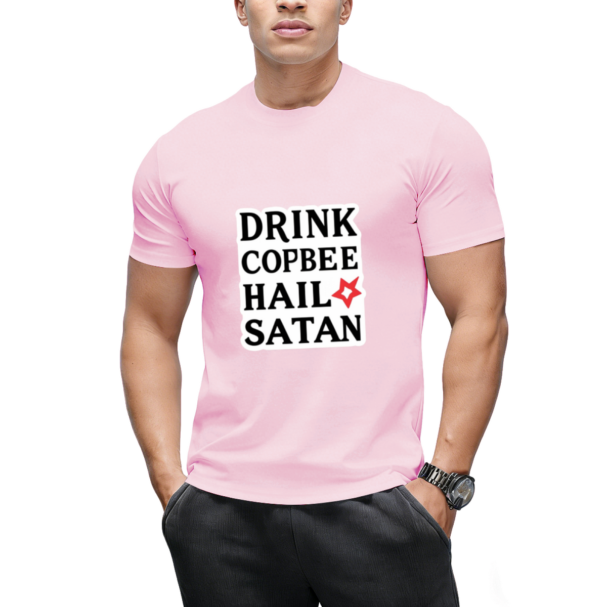 DRINK COFFEE HAIL SATAN T-Shirt