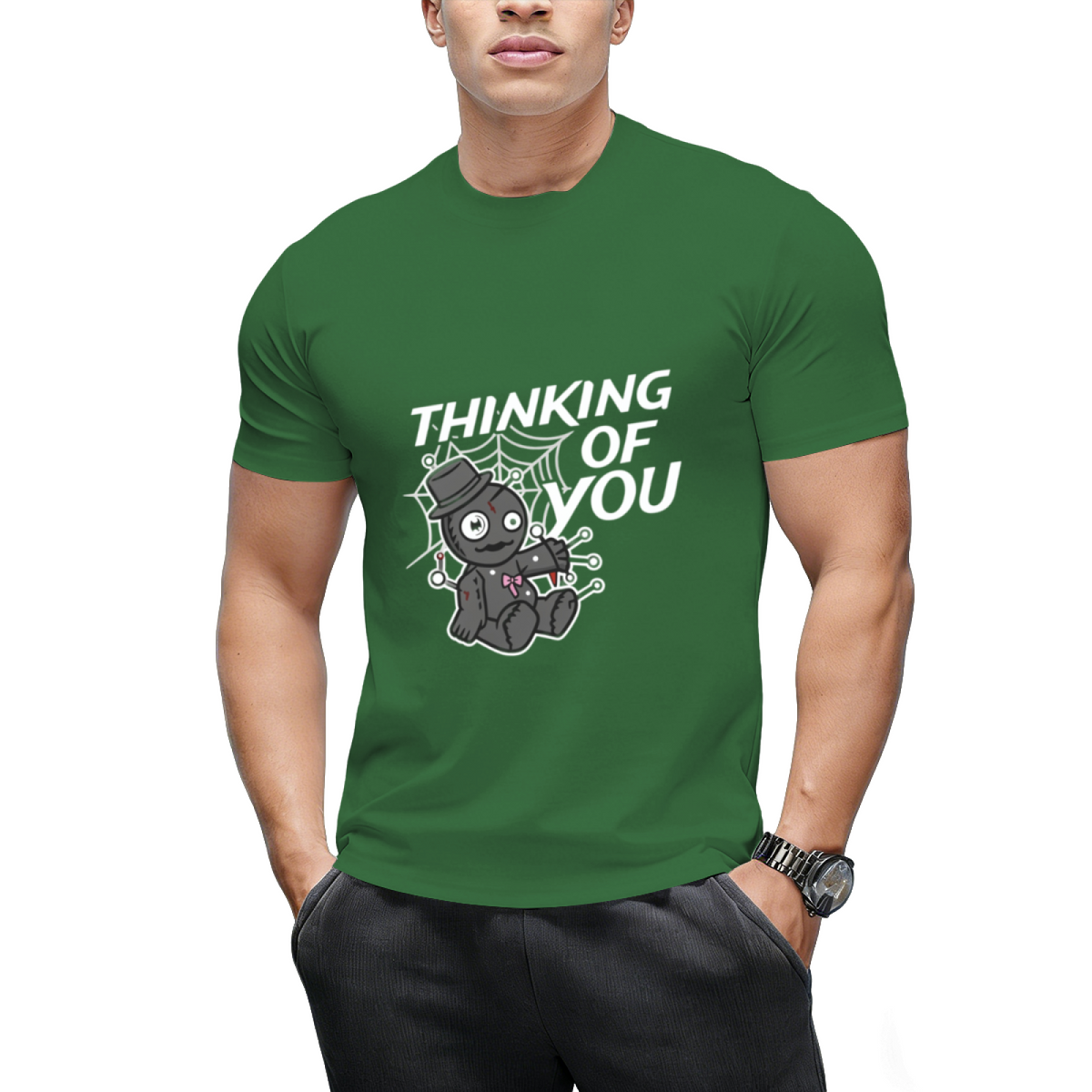 Creepy Voodoo Doll Witch Witchcraft Thinking Of You Halloween T-Shirt