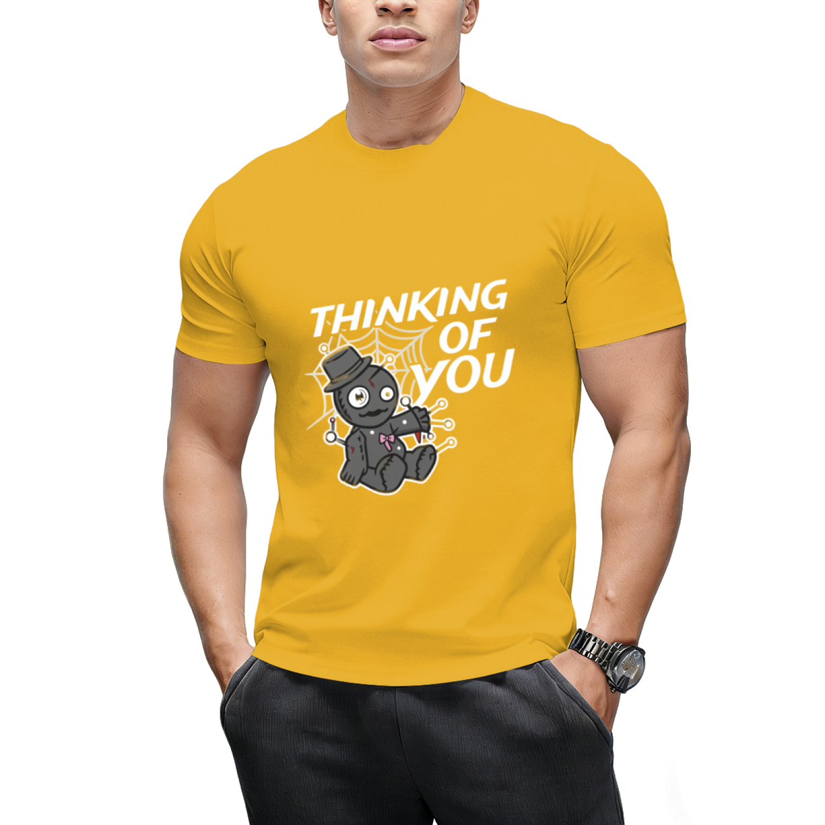 Creepy Voodoo Doll Witch Witchcraft Thinking Of You Halloween T-Shirt