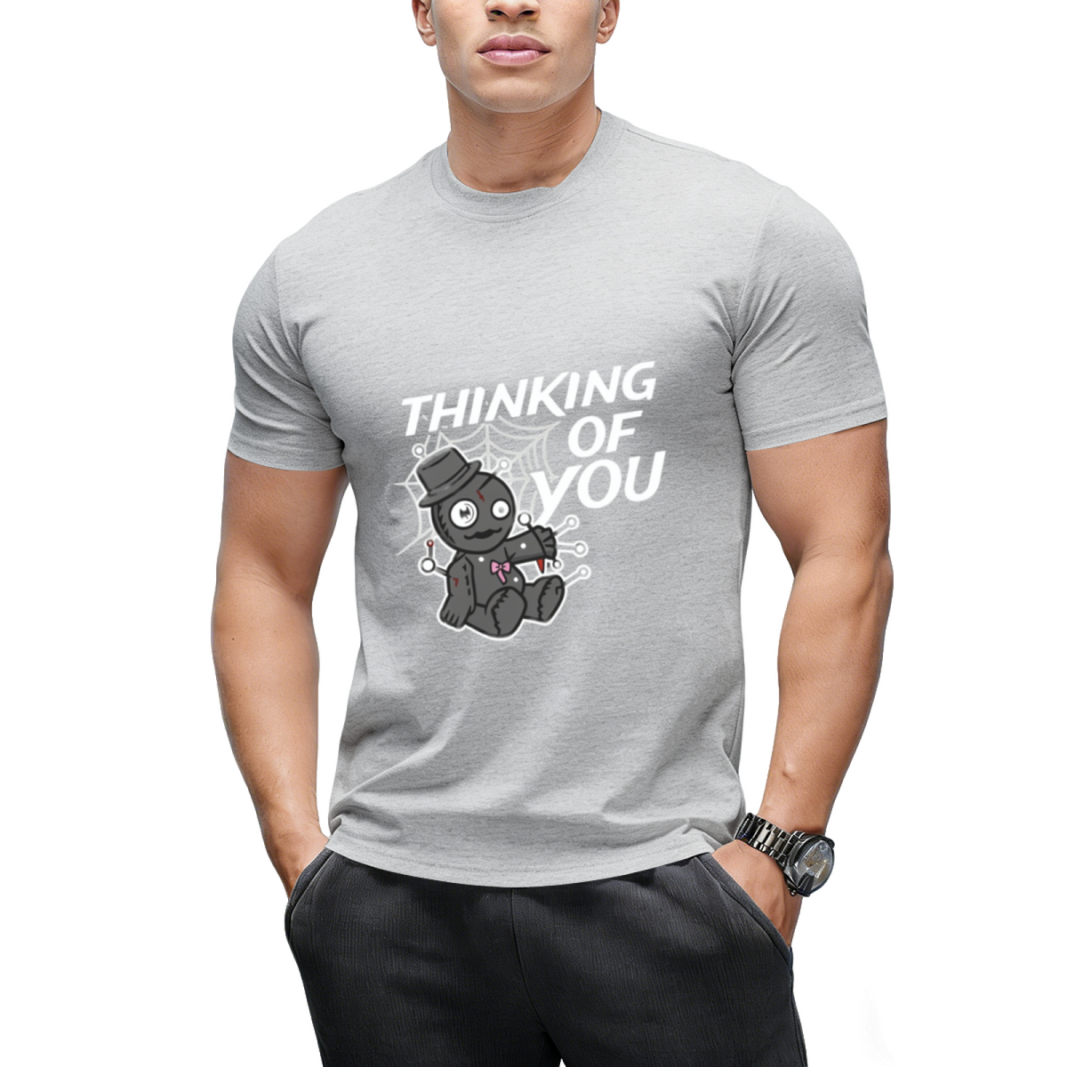 Creepy Voodoo Doll Witch Witchcraft Thinking Of You Halloween T-Shirt