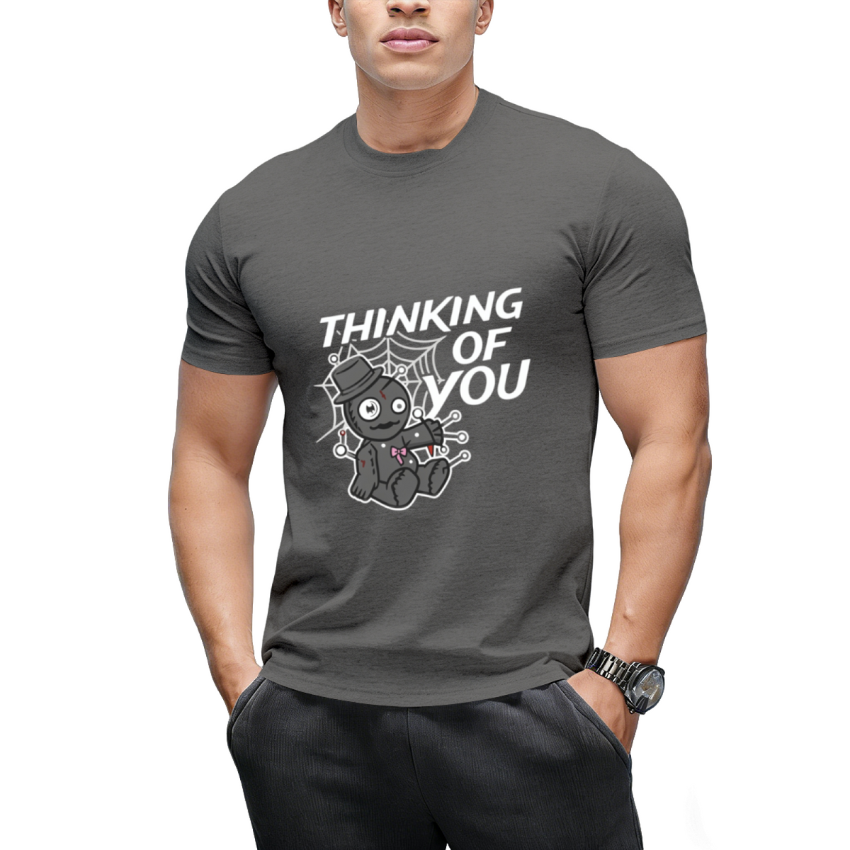 Creepy Voodoo Doll Witch Witchcraft Thinking Of You Halloween T-Shirt