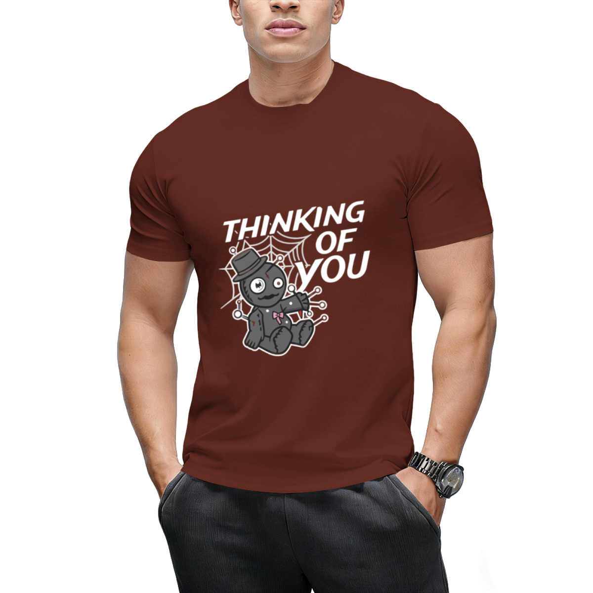 Creepy Voodoo Doll Witch Witchcraft Thinking Of You Halloween T-Shirt
