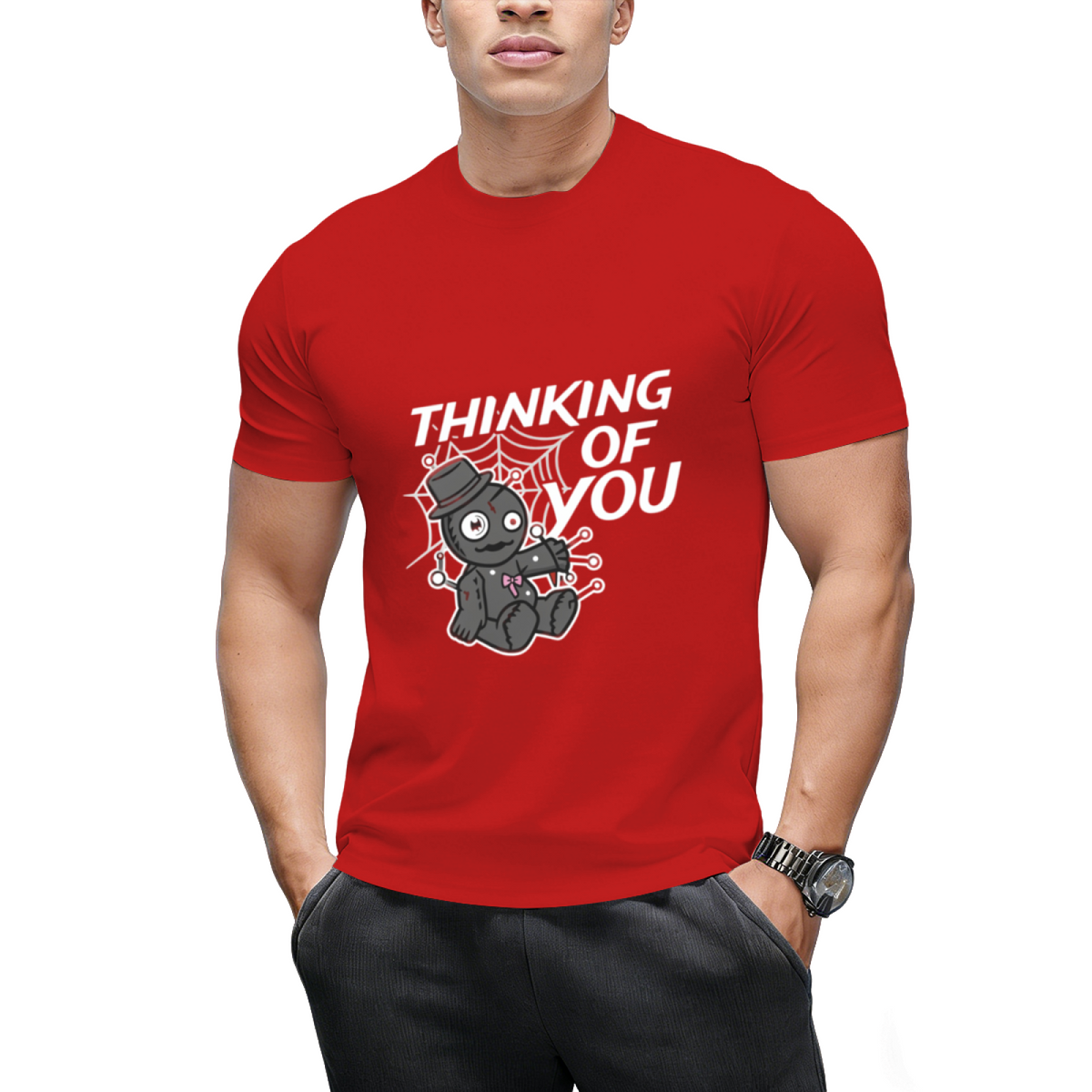 Creepy Voodoo Doll Witch Witchcraft Thinking Of You Halloween T-Shirt