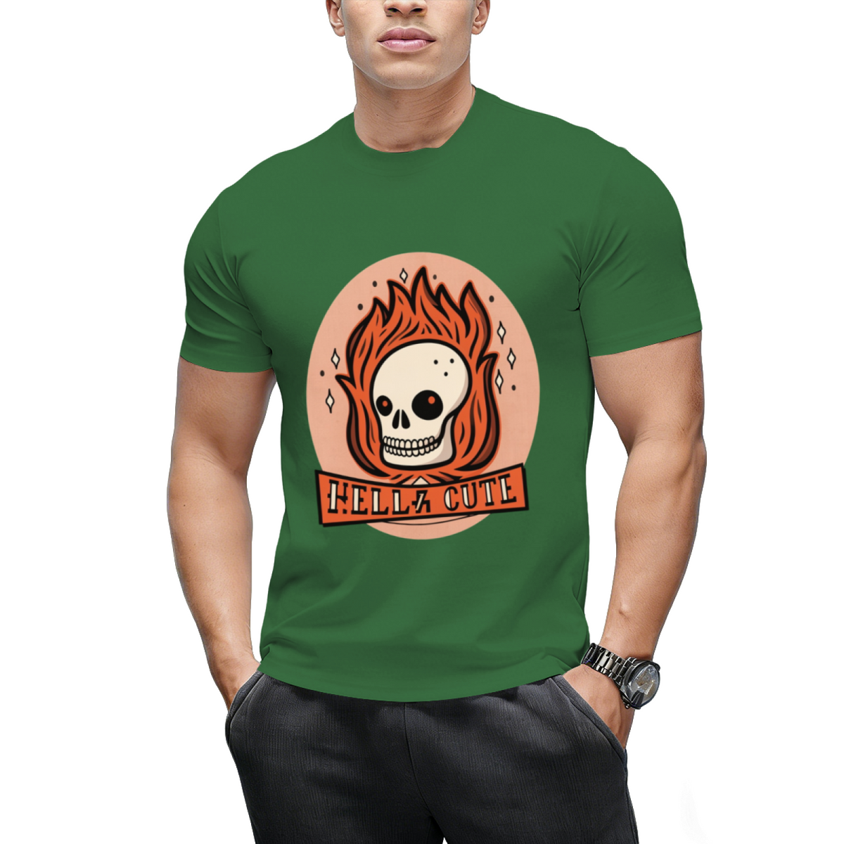Hella Cute Flaming Skull T-Shirt
