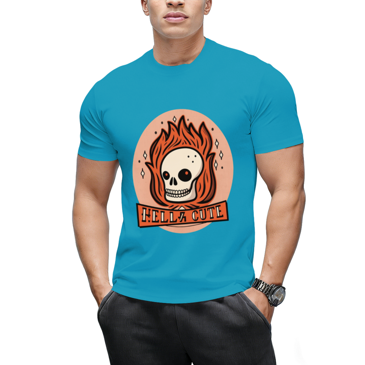 Hella Cute Flaming Skull T-Shirt