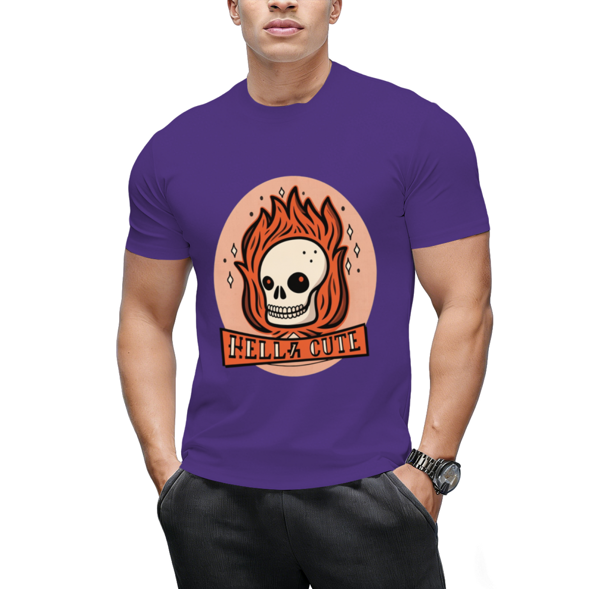 Hella Cute Flaming Skull T-Shirt