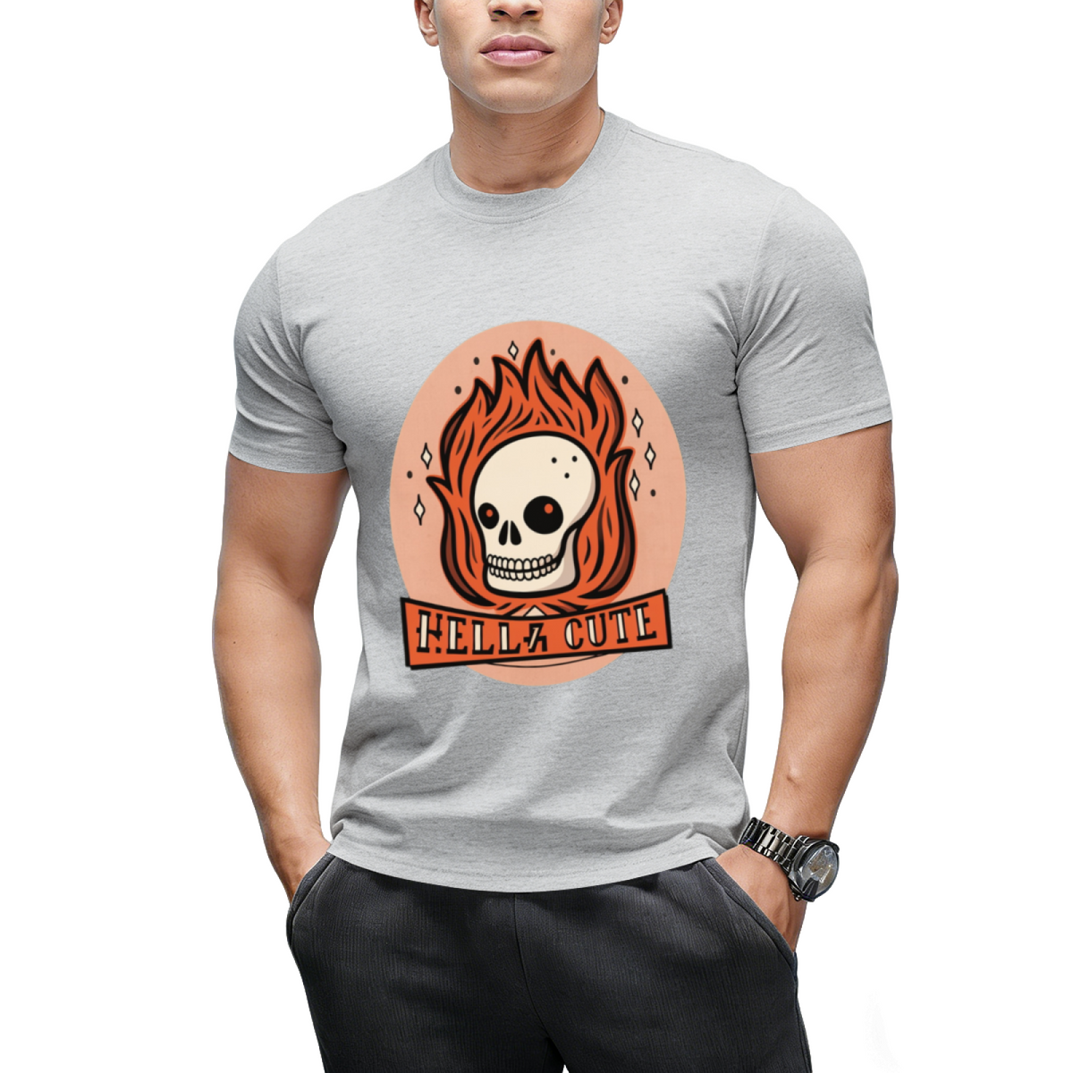Hella Cute Flaming Skull T-Shirt