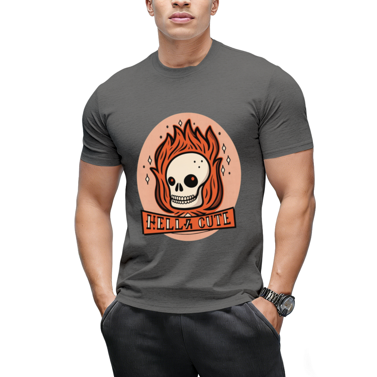 Hella Cute Flaming Skull T-Shirt
