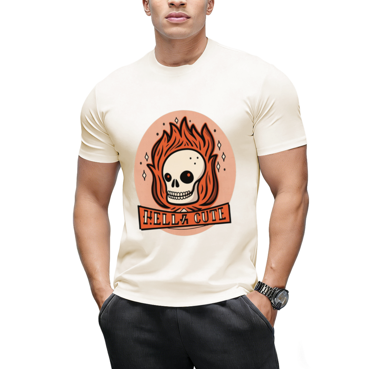 Hella Cute Flaming Skull T-Shirt