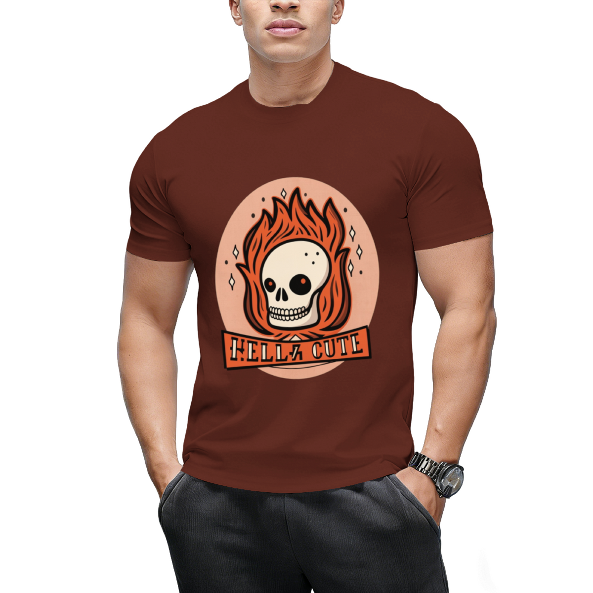 Hella Cute Flaming Skull T-Shirt