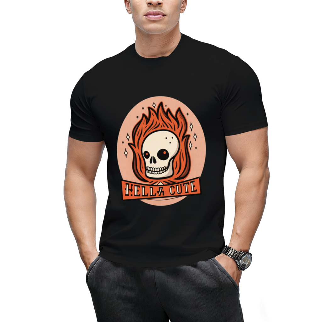 Hella Cute Flaming Skull T-Shirt