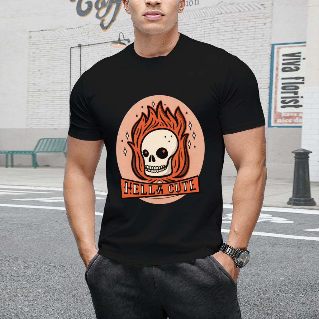 Hella Cute Flaming Skull T-Shirt