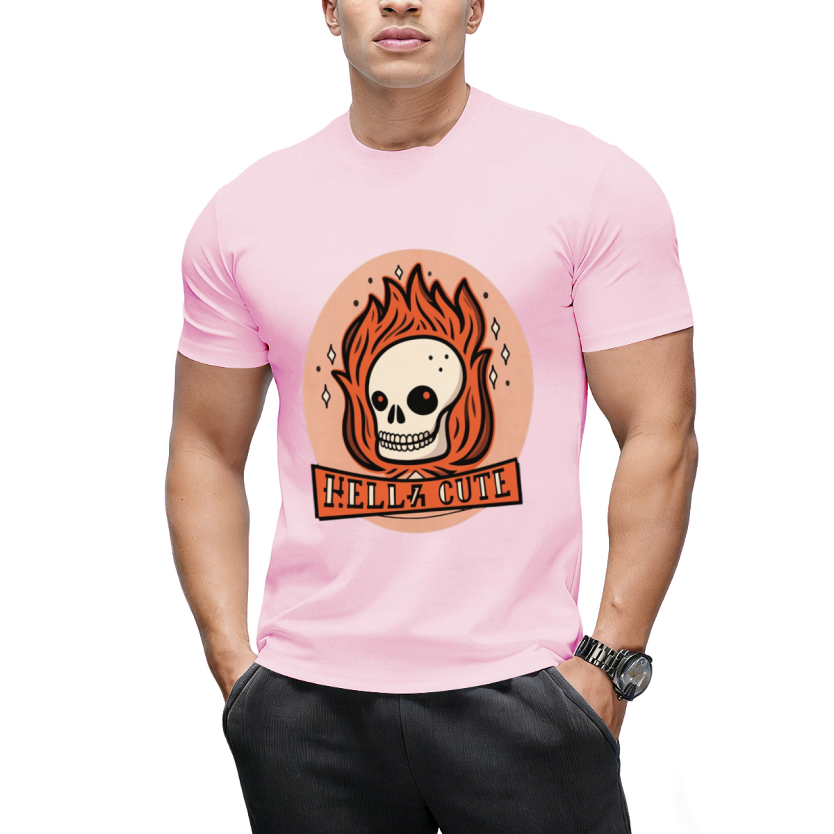 Hella Cute Flaming Skull T-Shirt
