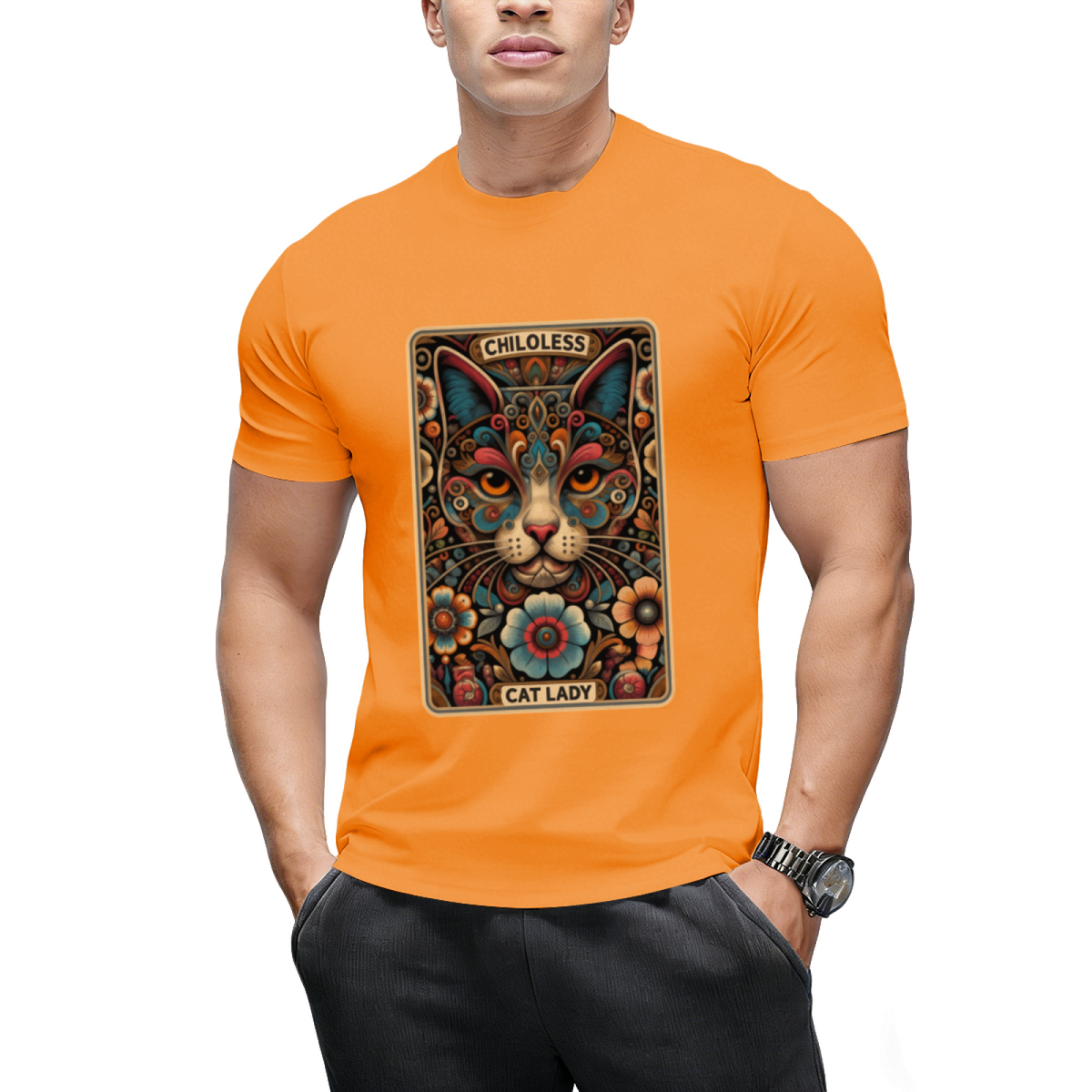 Childless Cat Lady Tarot Card Funny T-Shirt