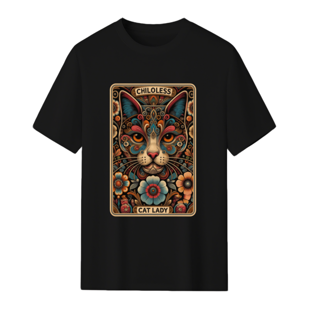 Childless Cat Lady Tarot Card Funny T-Shirt