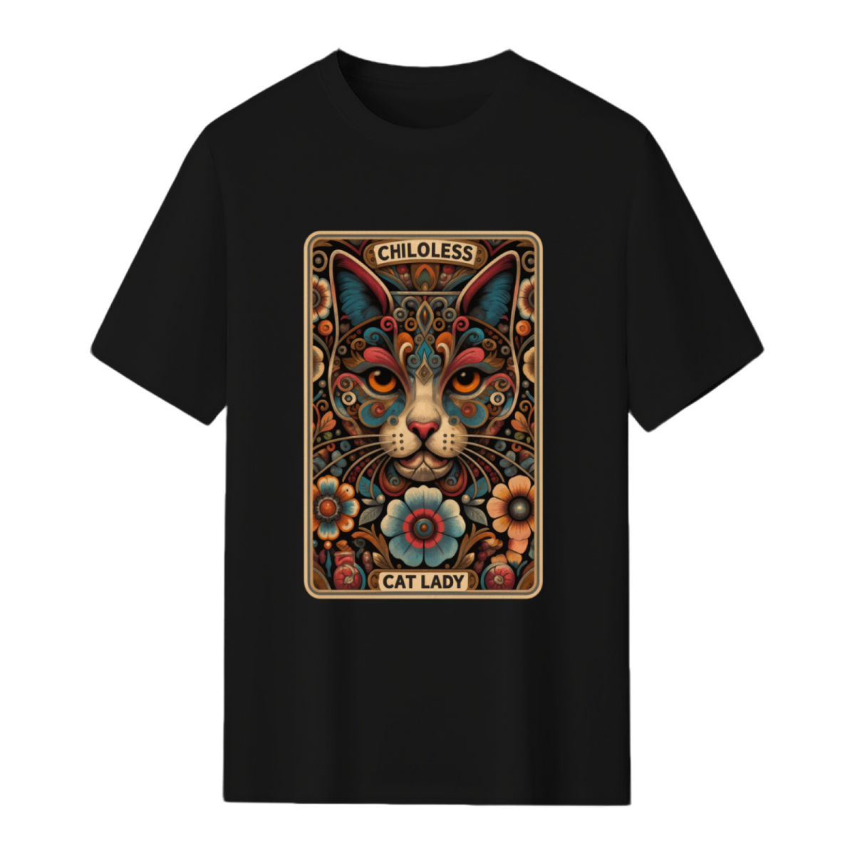 Childless Cat Lady Tarot Card Funny T-Shirt