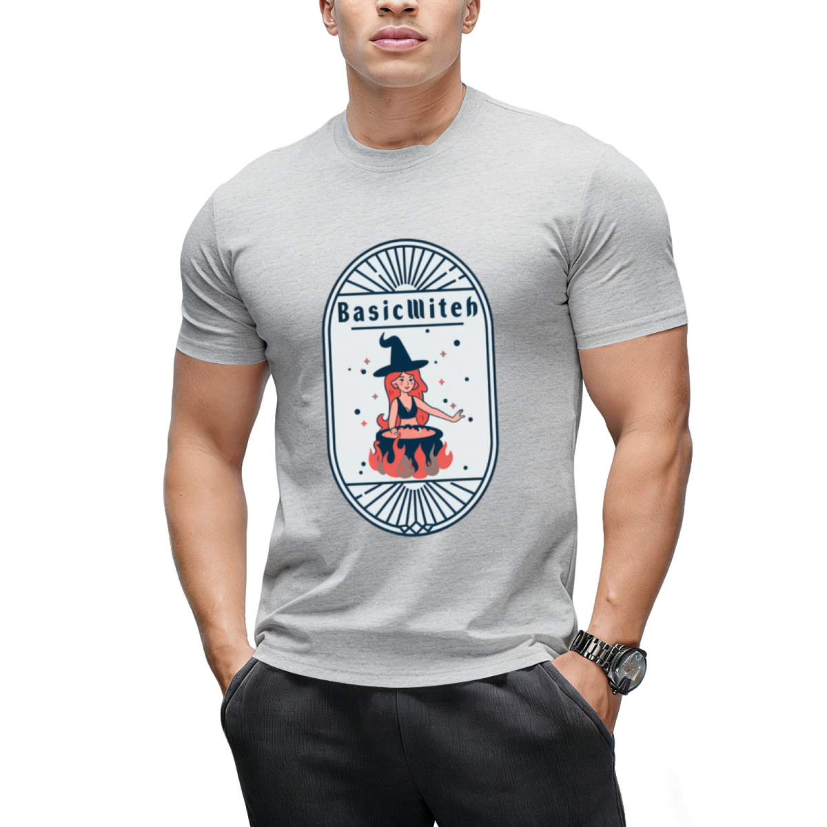Basic Witch Funny Halloween Design T-Shirt