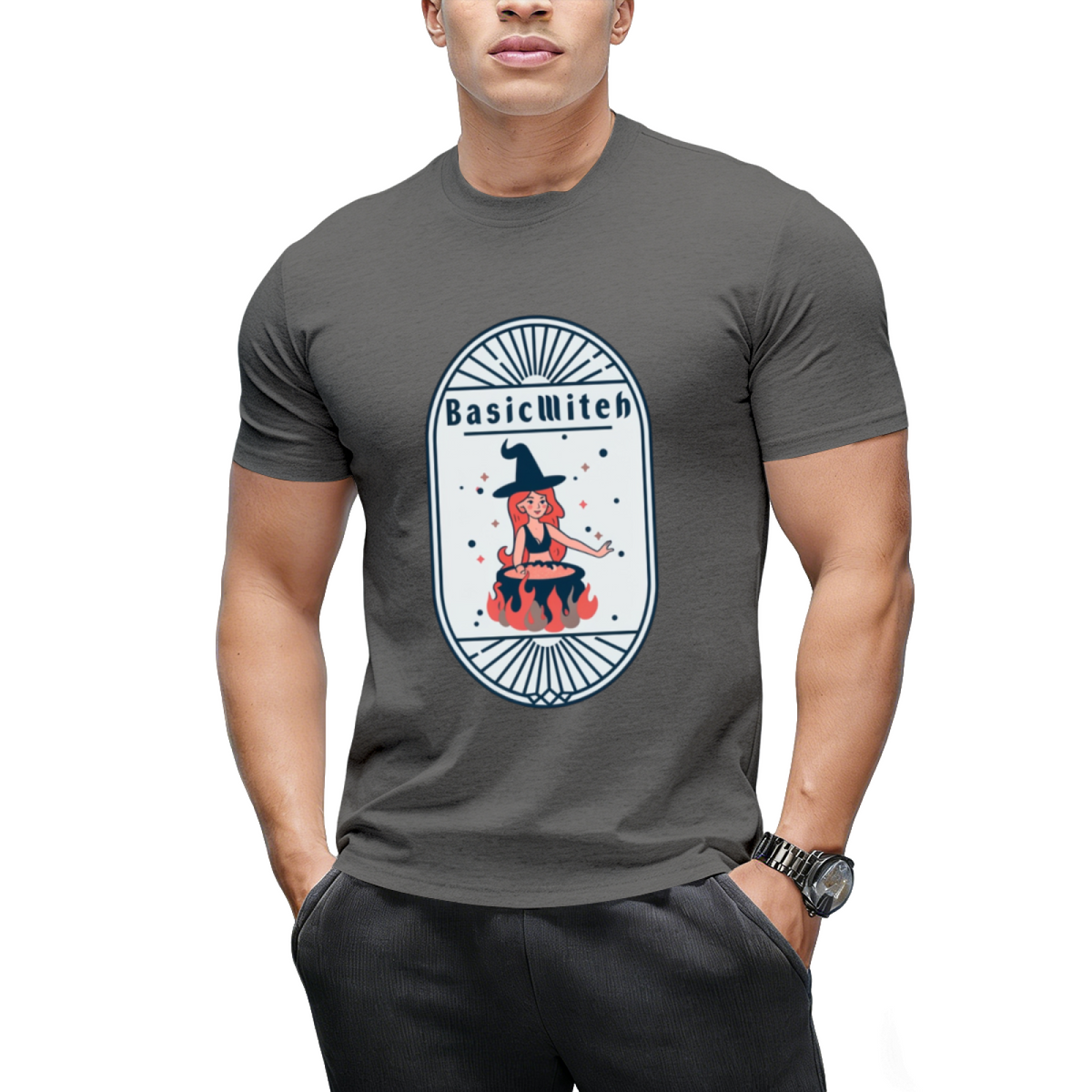 Basic Witch Funny Halloween Design T-Shirt