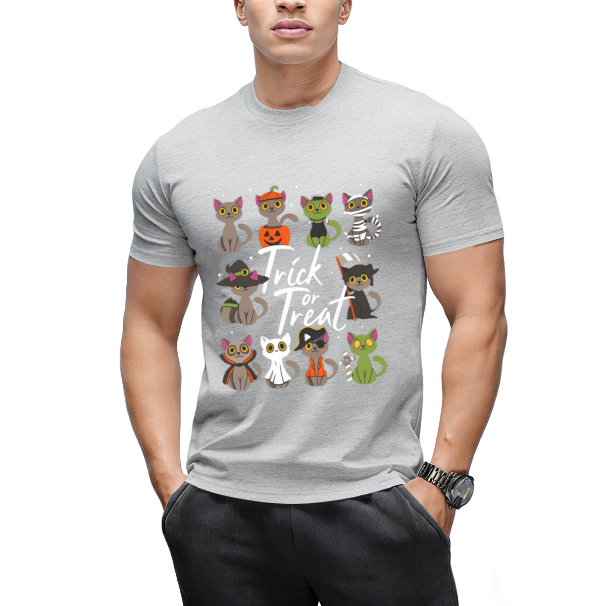 Cute Halloween Cats Trick or Treat T-Shirt