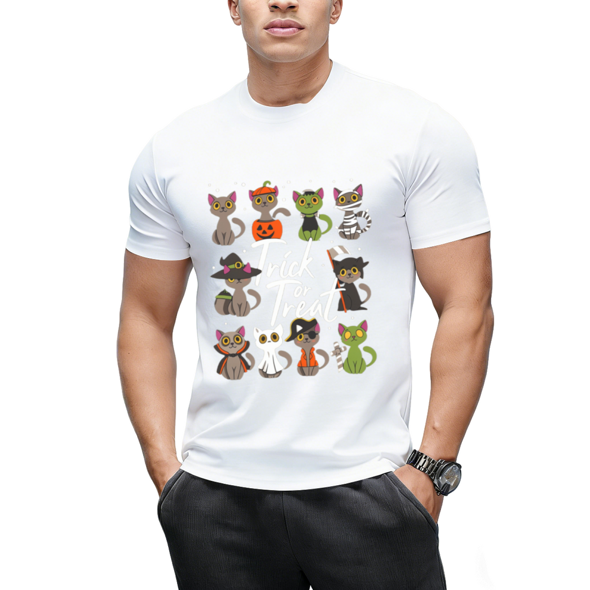 Cute Halloween Cats Trick or Treat T-Shirt