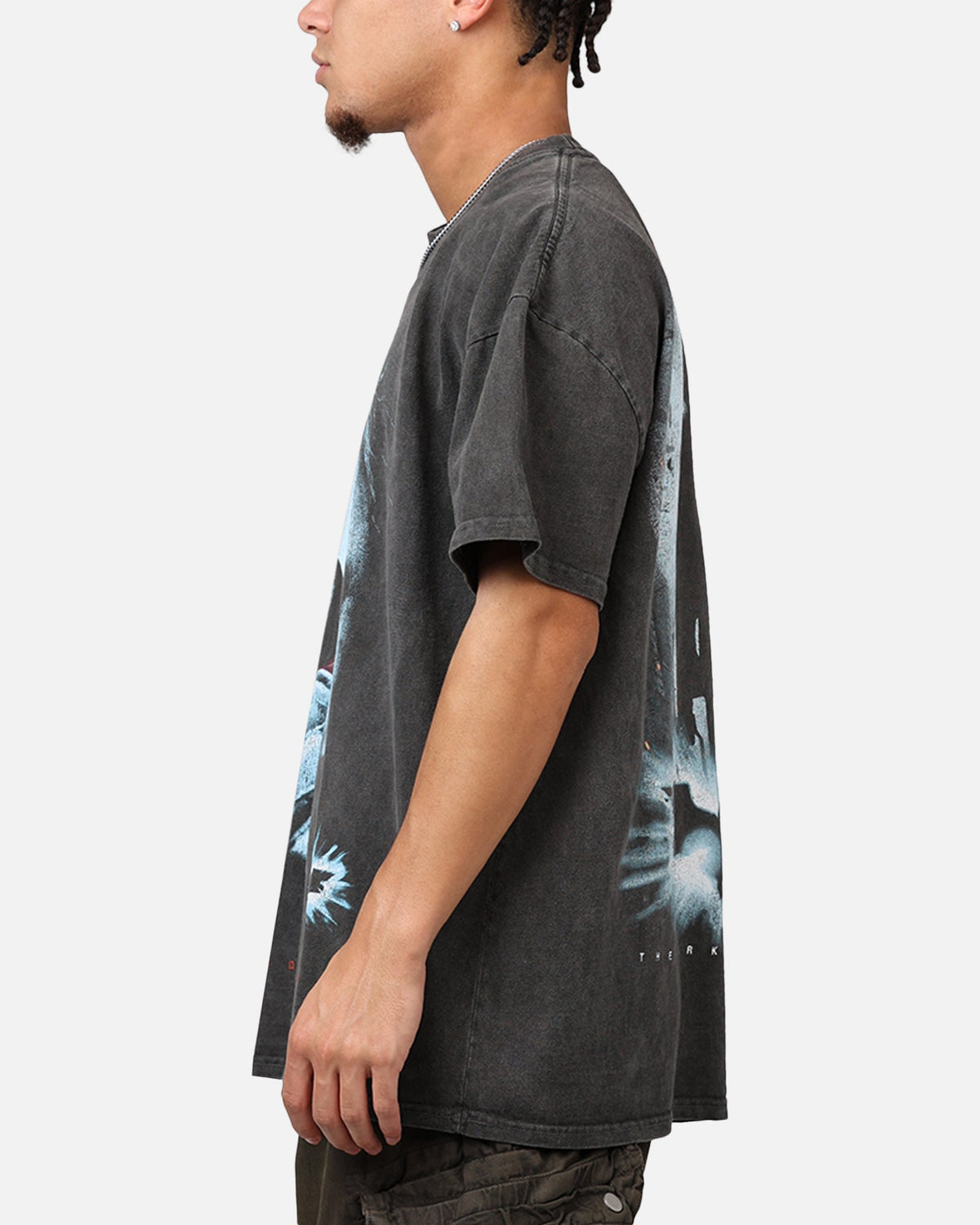 73Studio X DC Batman The Dark Knight '08 Heavyweight T-Shirt Black Wash