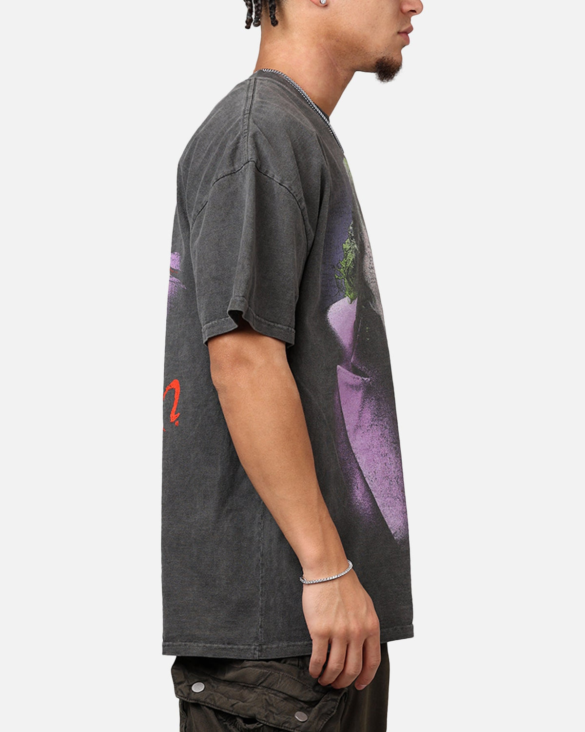73Studio X DC Batman The Joker Magic Trick Heavyweight T-Shirt Black Wash