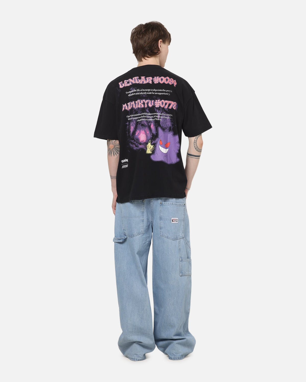 The Pok茅mon Collection By 73Studio Gengar Mimikyu T-Shirt Black