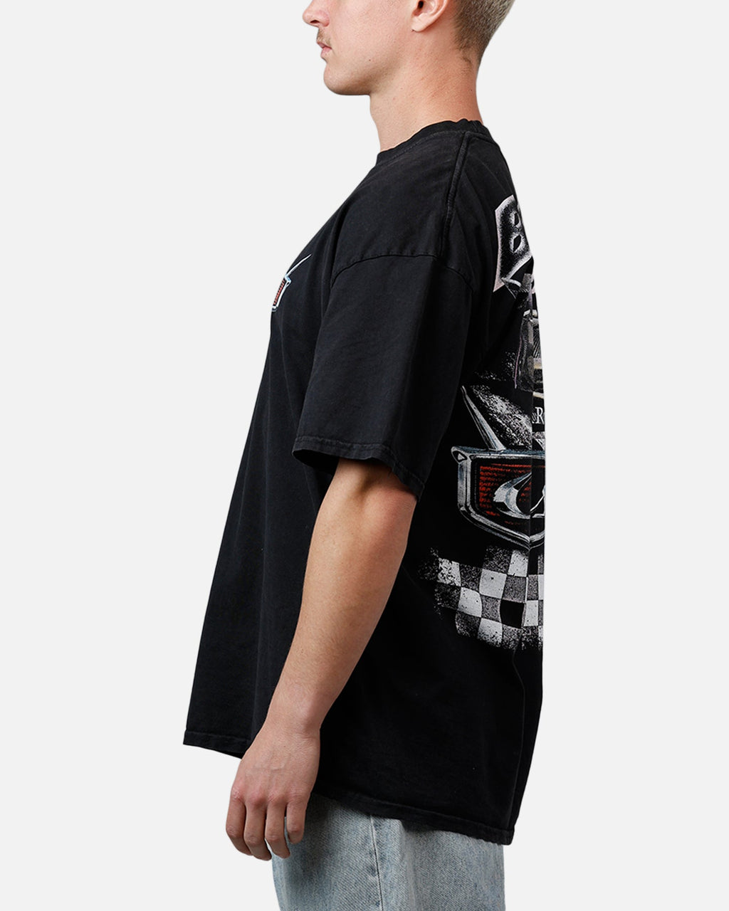73Studio Disney And Pixar Cars Boost Vintage T-Shirt Black Acidwash