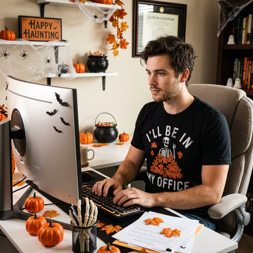 Ill Be In My Office Leaf Pile Men's T Shirt