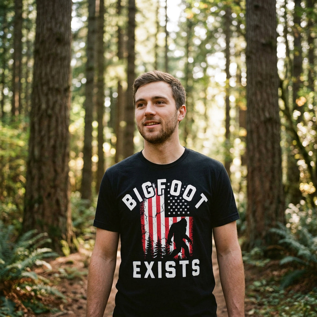 Bigfoot Exists Men's T Shirt