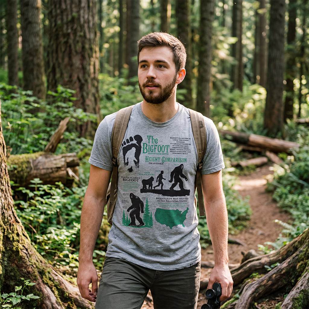 Bigfoot Facts Sheet Men's T Shirt
