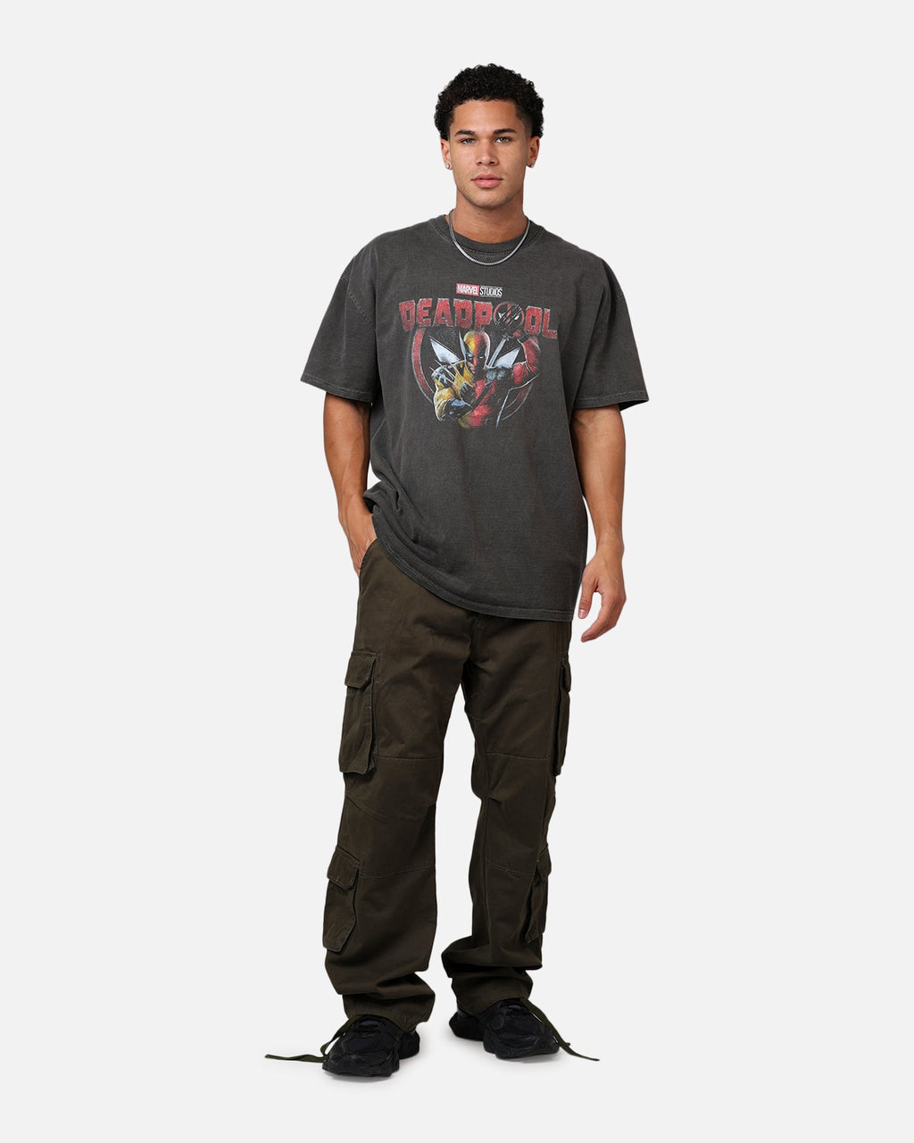 73Studio Marvel Deadpool Poster Heavyweight T-Shirt Black Wash