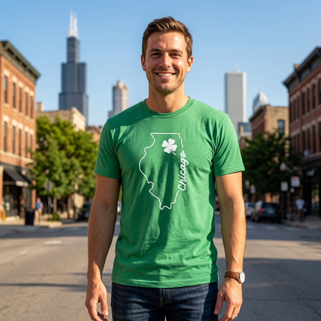 Chicago Illinois Saint Patrick's Men's T Shirt