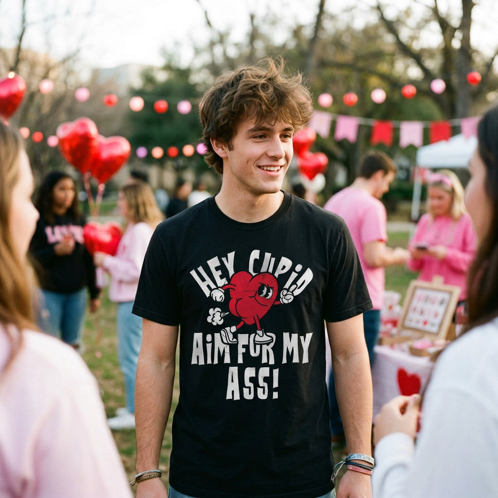 Hey Cupid Aim For My Ass Men's T Shirt