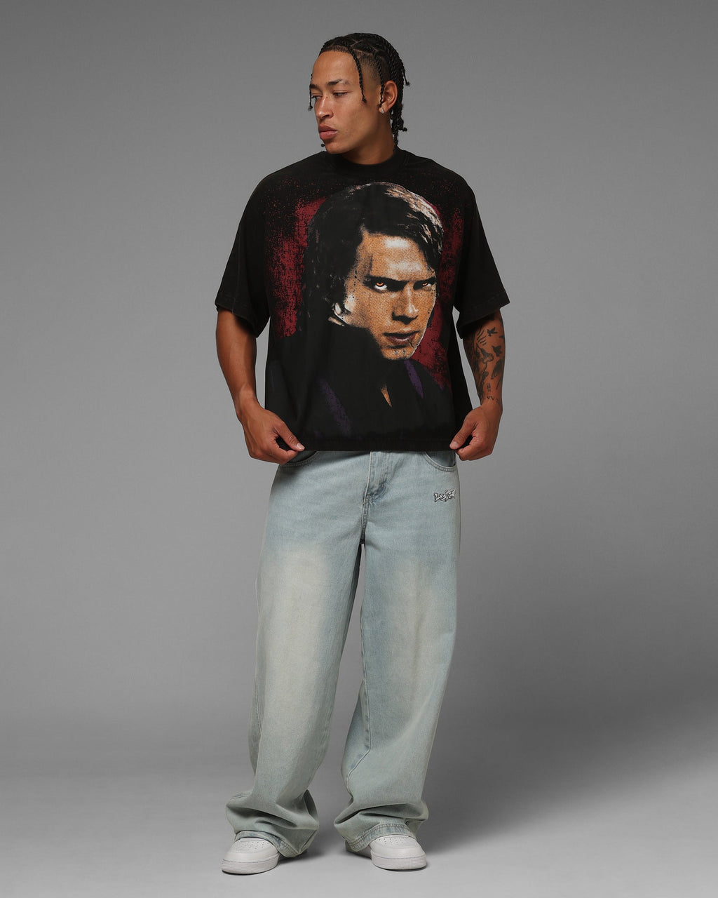 Loiter Star Wars Vader Boxy T-Shirt Washed Black