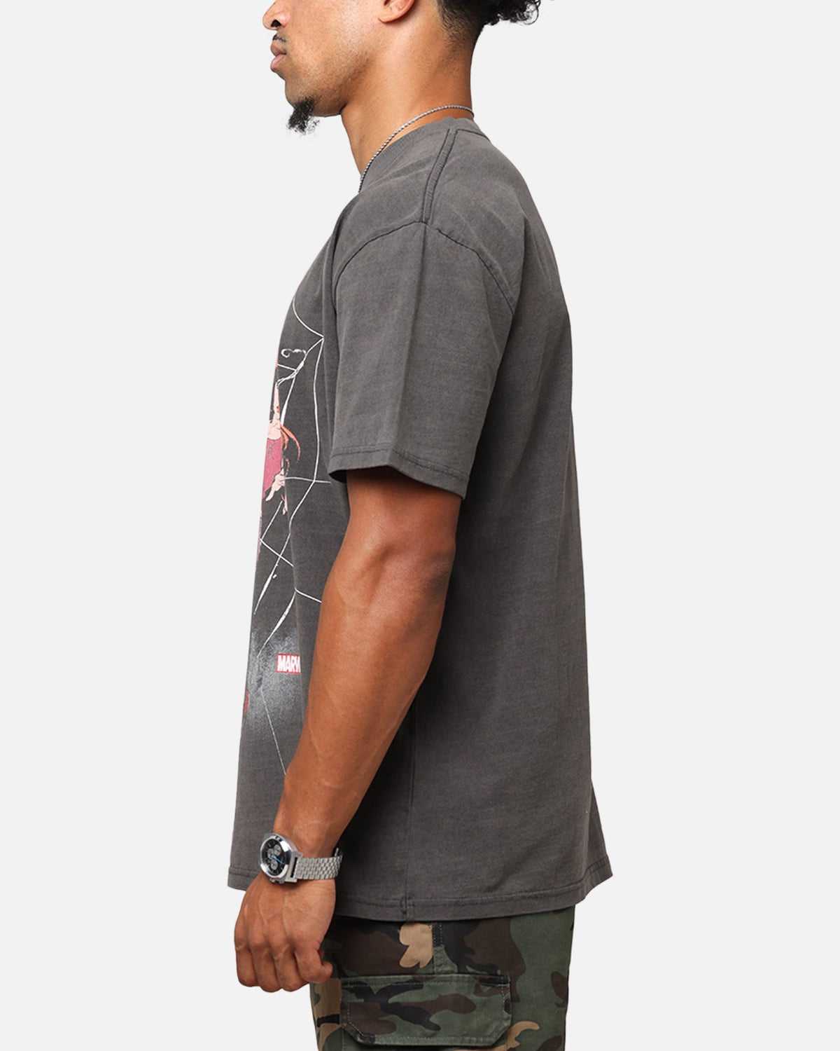 73Studio Marvel's Spider-Man Peter Parker & MJ Heavyweight T-Shirt Black Wash