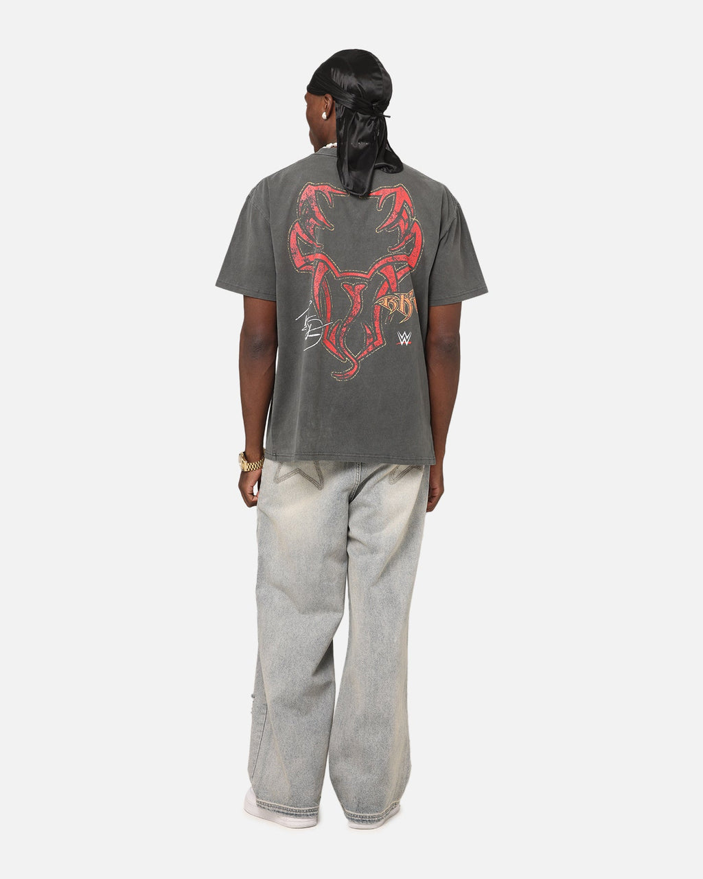 Culture Kings X WWE Randy Orton Heavyweight T-Shirt Black Wash